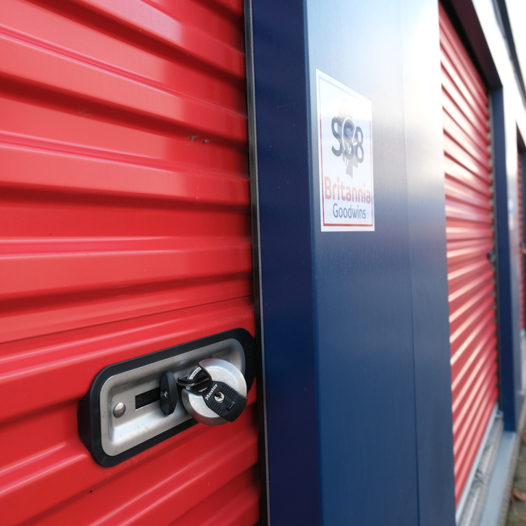 Customer access for a secure self-storage unit at Goodwins Removals & Storage in Stafford.